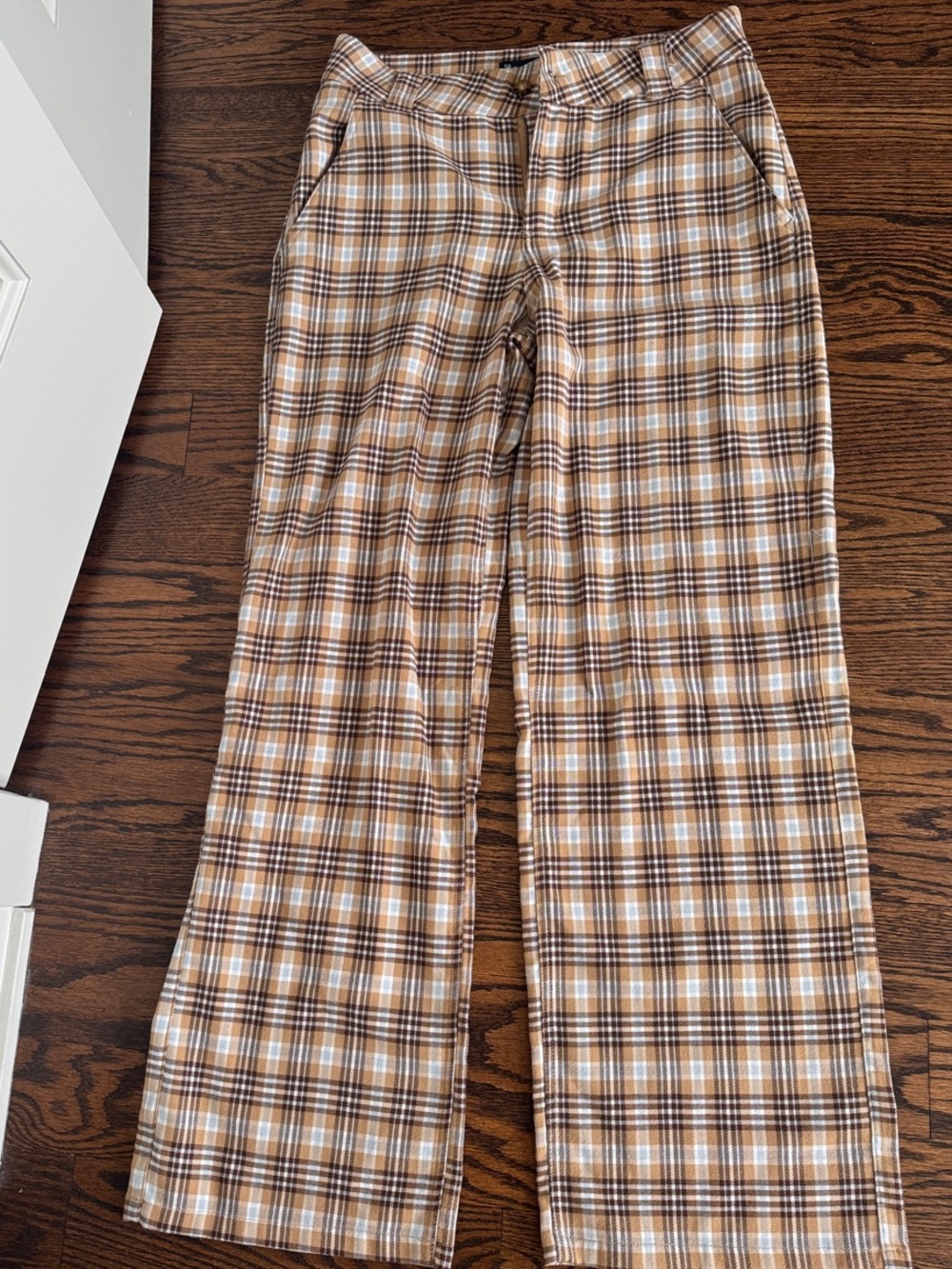 Hollister High Rise Baggy Plaid Pant
